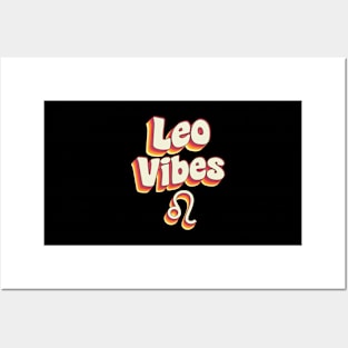 Retro Leo Zodiac Sign astrology July August Birthday Leo Posters and Art